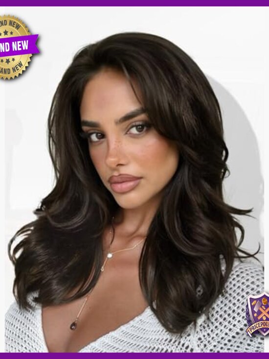 18 Inch Layered HD Lace Front Wig Butterfly Cut Synthetic Heat Resistant main image 4